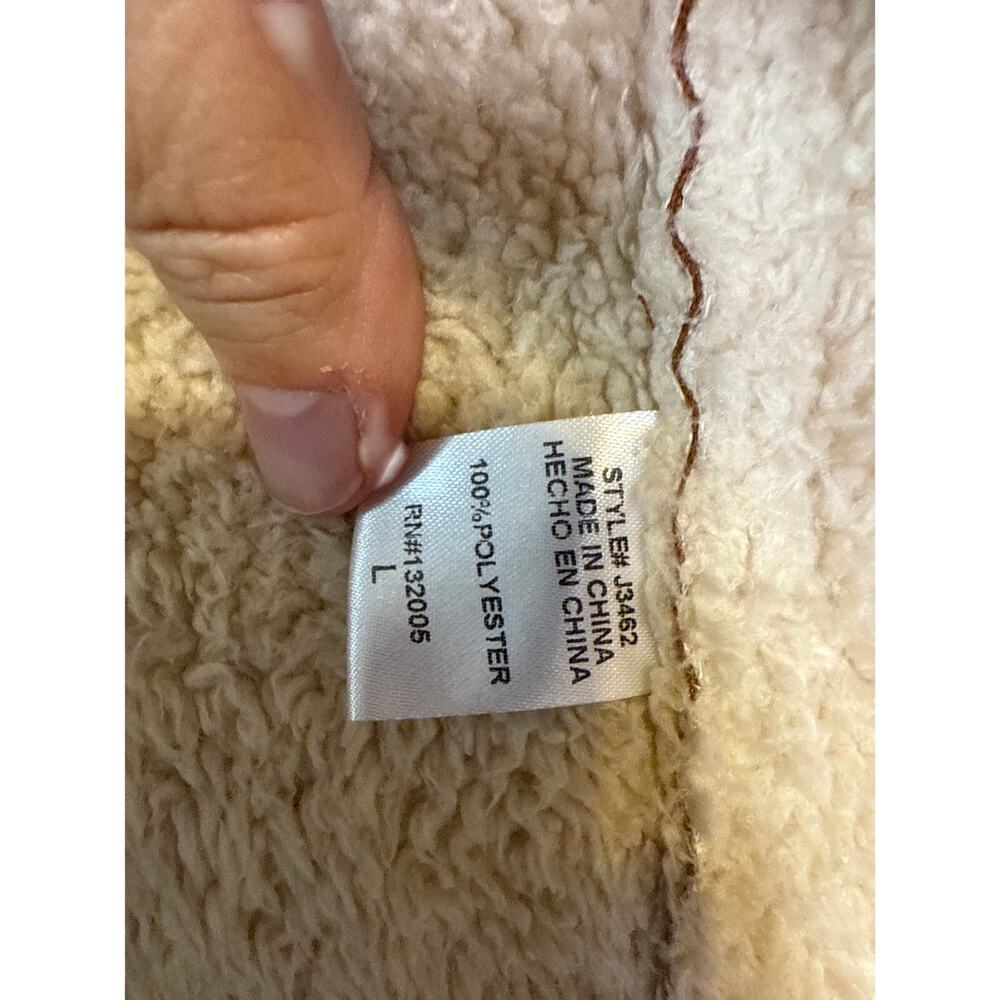 Entro Large Camel Faux suede Sherpa lined Vest - Picture 4 of 6